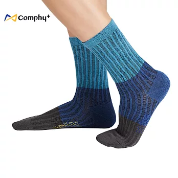【Comphy +】三色透氣休閒三分襪 2 雙組(湖水藍)- 除臭 抑菌 吸濕排汗更舒服