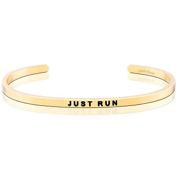 MANTRABAND 美國悄悄話手環 Just Run 依自己的步調奔跑 悄悄話手環 金色