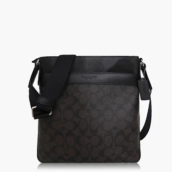 【COACH 男仕品味】PVC / 側肩 / 斜肩 / 多功能包_深咖