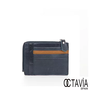 OCTAVIA 真皮 - 喬治亞 油蠟牛皮多層次萬用卡片夾 -晶藍