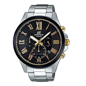 CASIO EDIFICE 深藏不露的魅力時尚男性優質鋼帶腕錶-玫瑰金-EFV-500DB-1A