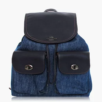 【COACH 旅行必備】單寧布 / 背包 / 後背包_藍色