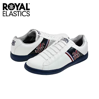 【Royal Elastics】男-JAZZ 休閒鞋-白/深藍(00973-051)US8白/深藍