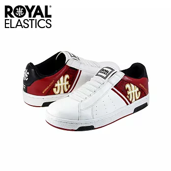 【Royal Elastics】男-Icon Alpha 休閒鞋-白紅/金標(02073-019)US7白紅/金標