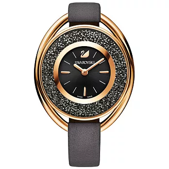 施華洛世奇SWAROVSKI 水晶的極致選擇時尚優質秀麗腕錶-玫瑰金+黑-5230943