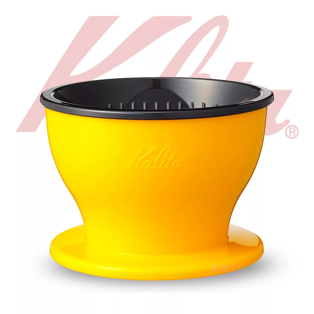 【日本】KALITA Dual Dripper 雙層三孔咖啡濾杯(鮮豔黃)