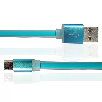 【IOIO】Micro USB鋁合金信號傳輸線 DU05藍色