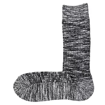 [MUJI 無印良品]男棉混足底圈絨斯拉夫直角襪黑色25~27cm