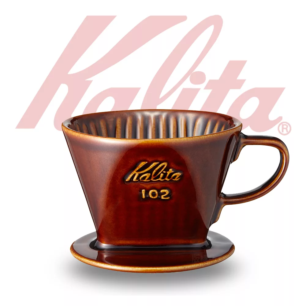 【日本】KALITA 102系列傳統陶製三孔濾杯(典雅棕)