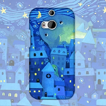 afu插畫手機殼-HTC M8-單純的星夜