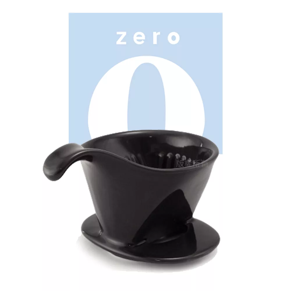 Zero Japan 素雅陶製雙孔101濾杯 經典黑