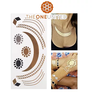 【The One】歐美時尚金屬感紋身貼(中)-2-希爾德之鏈