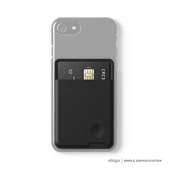 Elago 手機專用收納卡夾_黑