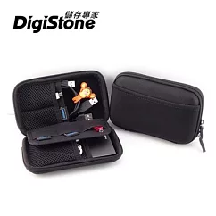 DigiStone 3C多功能炫彩防震硬殼收納包─黑色─【牛津布】適2.5吋硬碟/行動電源/記憶卡/3C【特大版型】x1P
