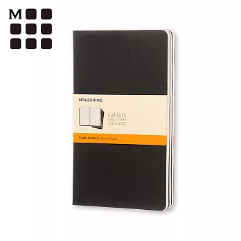 MOLESKINE CAHIER輕便筆記本 (L型) -橫線黑