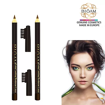 佰歐安BIOAM 歐洲製天長地久長效防水立體美型眉筆招財包6入組 01深咖啡