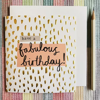 【英國caroline gardner】HAVE A FABULOUS BIRTHDAY HEY YOU CARD 生日卡 HEY031