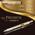 日本 THE PREMIUM 高級5合1多功能原子筆 觸控筆- 金色