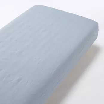 [MUJI無印良品]亞麻平織床包/D/雙人/藍灰色