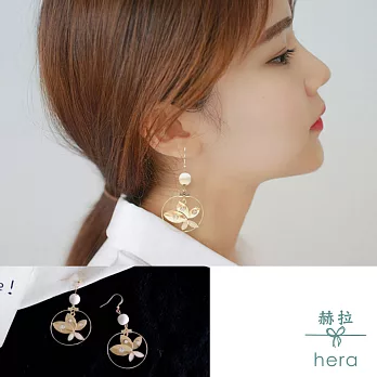 【Hera】赫拉 唯美復古幾何原木手作耳針耳環金色耳針