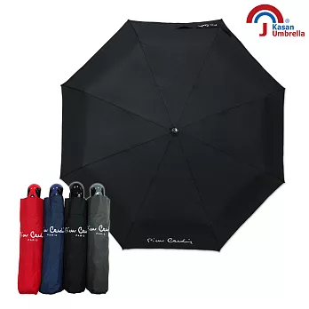 【皮爾卡登】超潑水防風自動雨傘黑色
