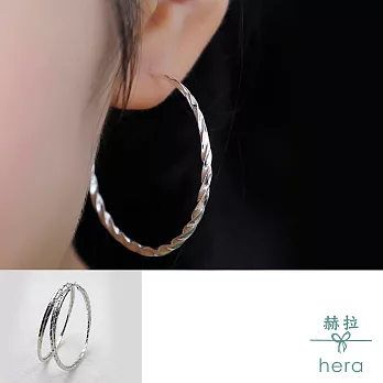【Hera】赫拉 歐美鑲鑽大圓圈耳環-5款小節銀色