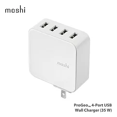 Moshi ProGeo 旅充系列 USB 4─Port 充電器 (35W)白色