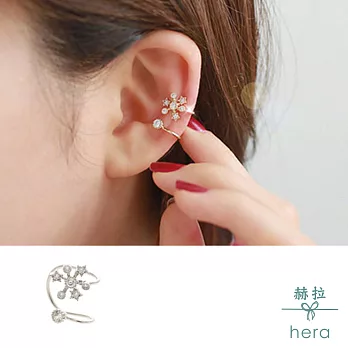 【Hera】赫拉 百搭聖誕雪花耳骨夾(二顆入)-2色銀色
