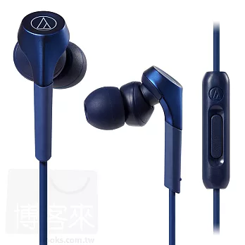 鐵三角 ATH-CKS550XiS重低音 線控通話 耳道式耳機藍色