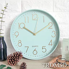 TROMSO紐約時代玫瑰金靜音時鐘─時代藍綠金