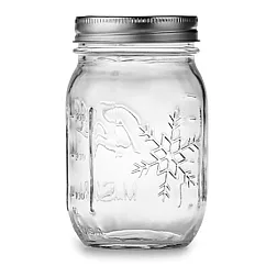 美國經典梅森罐 Ball (Mason Jars) Elite 雪花限定版 16oz 標準口徑 Regular Mouth