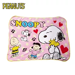 【正版授權】史努比 滿版毛毯/冷氣毯/毯子 Snoopy PEANUTS ─粉色 853131