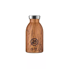 義大利 24Bottles 不鏽鋼雙層保溫瓶 330ml 紅杉木紋