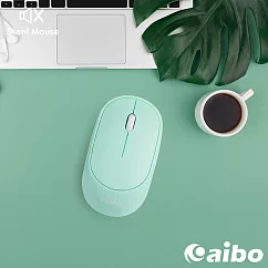 aibo KA810 2.4G輕薄靜音無線滑鼠湖水綠