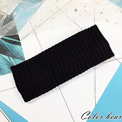 【卡樂熊】棉質彈力針織造型髮帶(五色)─黑色
