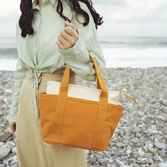 【一帆布包】帆布多格層托特袋─ 黃色