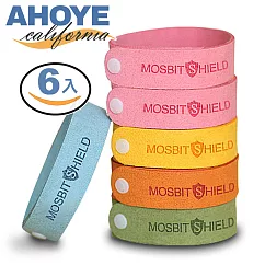 【Ahoye】植粹精油防 蚊手環 6條入 顏色隨機 驅 蚊手環
