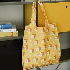 【韓國Dailylike】輕便摺疊收納環保購物袋(L) ‧ 麵包貓咪