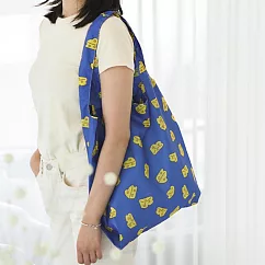 【韓國Dailylike】輕便摺疊收納環保購物袋(L) ‧ 起司