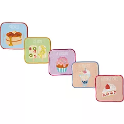 【日本丸真】Piccolino 迷你小方巾五入組 (甜點收藏)