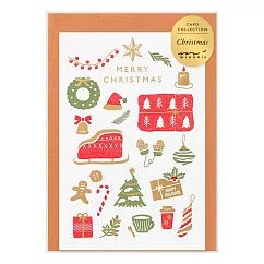 MIDORI 【聖誕限定】 活版印刷卡片─聖誕小物