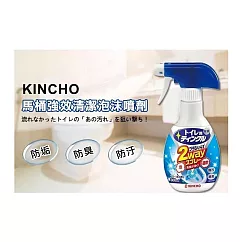 日本【金鳥牌KINCHO】馬桶強效清潔泡沫/強力直射兩用噴劑 300ml