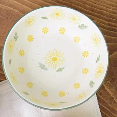 【日本SHINACASA】可愛復古風陶瓷餐碗280ml ‧ 花朵