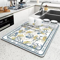 【EZlife】廚房檯面硅藻土吸水墊(30x40cm) B款