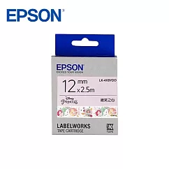 EPSON LK─4XBYDD C53S654488(微笑之心12mm)白黑