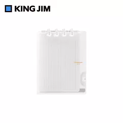 【KING JIM】Compact B5可對折活頁筆記本─ 透明─白色