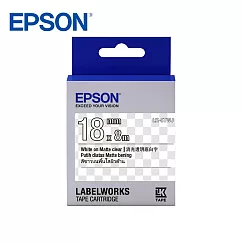 EPSON LK─5TWJ C53S655426標籤帶(消光霧面18mm)透明白