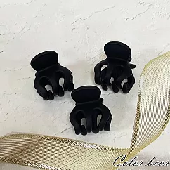 【卡樂熊】基本磨砂鏤空3入組造型髮夾/抓夾(三色)- 經典黑色