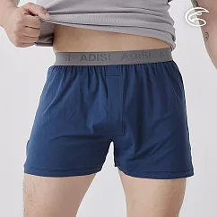 ADISI 男Tactel Pro快乾排汗四角內褲(寬版開檔) AUP2591009 (M-3XL) 海藍 M 海藍