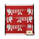 【日本丸真】LISA LARSON 北歐瑞典設計風洗臉巾 交錯貓咪 紅 交錯貓咪 紅